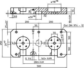                                             Base Plates for 2 connecting elements
 IM0000722 Zeichnung
