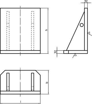                                             Clamping Angles one-sided, welded, semi-finished
 IM0000739 Zeichnung
