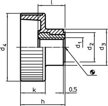                                             Knurled Nuts plastic
 IM0001792 Zeichnung
