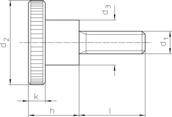                                             High Knurled Thumb Screws DIN 464
 IM0001793 Zeichnung
