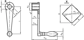                                             Crank Handles DIN 469 straight with square end DIN 79
 IM0001817 Zeichnung
