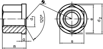                                             Collar Nuts DIN 6331 (height 1,5 d)
 IM0002527 Zeichnung
