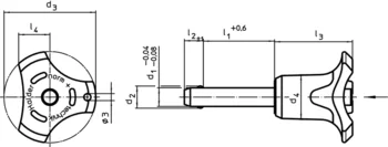                                             Ball Lock Pins self-locking, with combination handle
 IM0003437 Zeichnung
