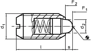                                             Spring Plungers with pin and slot - INCH
 IM0003494 Zeichnung
