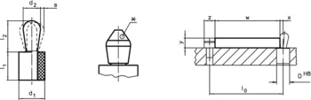                                 Accessories for: 22150. Lateral Plungers with plastic spring and pin
 IM0006587 Zeichnung
