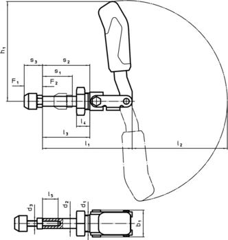                                 Accessories for: 23330. Toggle Clamps Push-Pull Type with fastening thread
 IM0009050 Zeichnung
