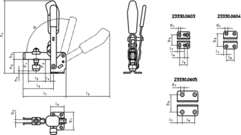                                 Accessories for: 23330. Vertical Toggle Clamps with horizontal base and safety lock
 IM0009343 Zeichnung
