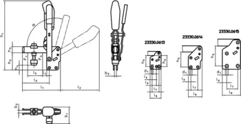                                 Accessories for: 23330. Vertical Toggle Clamps with vertical base and safety lock
 IM0009344 Zeichnung
