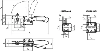                                 Accessories for: 23330. Horizontal Toggle Clamps with horizontal base and safety lock
 IM0009347 Zeichnung
