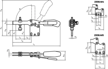                                 Accessories for: 23330. Horizontal Toggle Clamps with vertical base and safety lock
 IM0009348 Zeichnung
