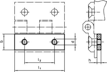                                             Threaded Plates for hinges
 IM0009523 Zeichnung
