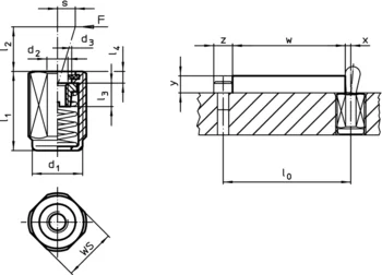                                 Accessories for: 22150. Lateral Plungers with thread, with seal, with female thread
 IM0002921 Zeichnung en
