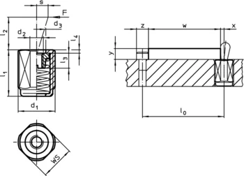                                 Accessories for: 22150. Lateral Plungers with thread, without seal, with female thread
 IM0002933 Zeichnung en
