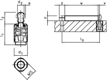                                 Accessories for: 22150. Lateral Plungers with thread, with seal
 IM0002945 Zeichnung en
