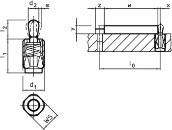                                 Accessories for: 22150. Lateral Plungers with thread, without seal
 IM0002957 Zeichnung en
