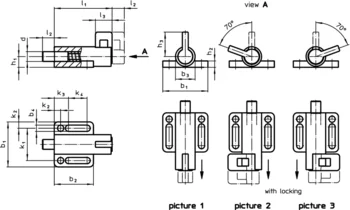                                             Index Bolts with mounting flange, horizontal
 IM0007165 Zeichnung en
