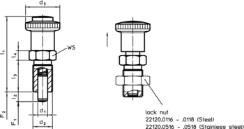                                 Accessories for: 22122. Index Plungers with release lock
 IM0009591 Zeichnung en
