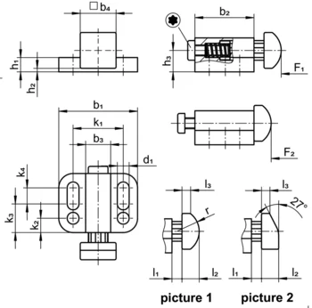                                             Spring Push Plunger with mounting flange, horizontal
 IM0017521 Zeichnung en
